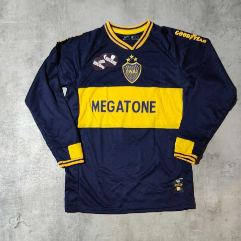 Camiseta Boca Megatone titular manga larga Palermo retro