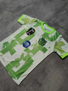 Camiseta Barcelona Lamine Yamal suplente verde y blanca niño en internet