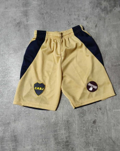 Short Boca suplente dorado 2026 niño - Hooligans Bahía