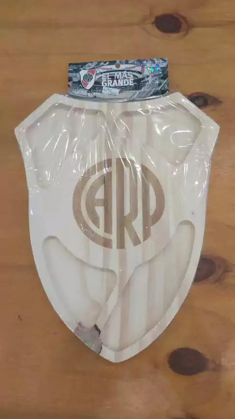 Tabla escudo de madera River oficial