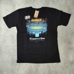 Remera Racing Cilindro negra