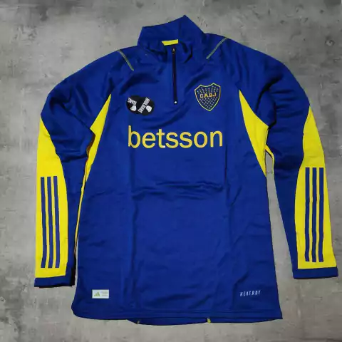 Buzo Boca azul claro mangas amarillas