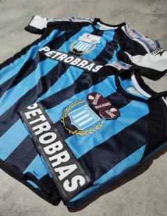 Camiseta Racing Petrobras celeste y negra retro - Hooligans Bahía