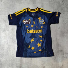 Camiseta Boca suplente estrellas niño