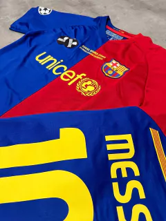 Camiseta Barcelona Messi Unicef retro bicolor en internet