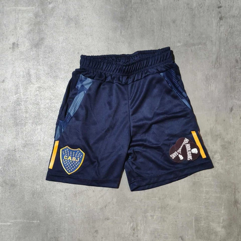 Short Boca azul oscuro niño