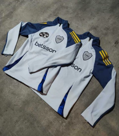 Buzo Boca medio cierre celeste niño - comprar online