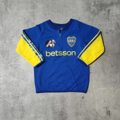 Buzo Boca azul mangas amarillas bebe