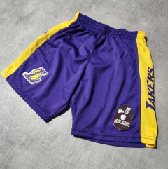 Short NBA Los Angeles Lakers violeta y amarillo niño - comprar online