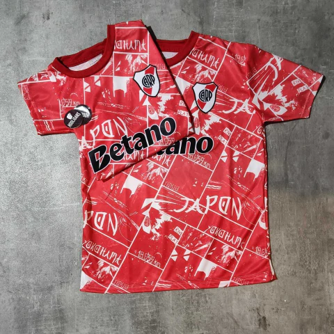 Camiseta River Betano pre match roja niño 2026