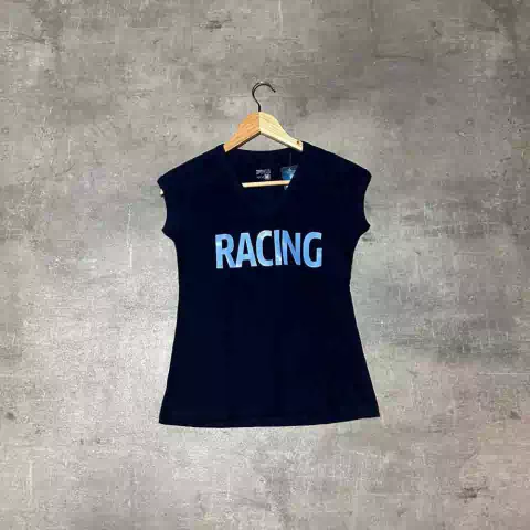 Remera Dama Racing azul oscura