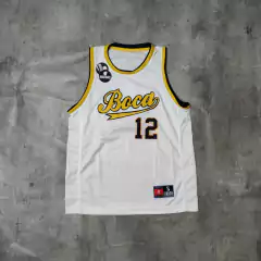 Musculosa Boca basquet retro blanca