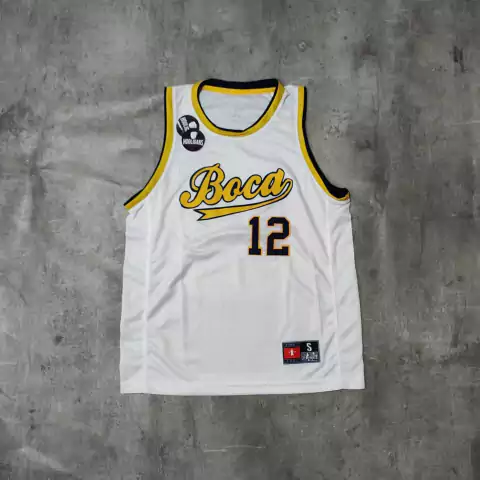 Musculosa Boca basquet retro blanca