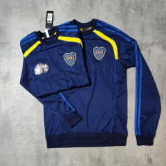 Buzo Boca urban cuello redondo azul oscuro retro