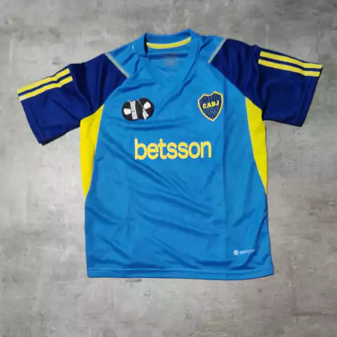 Camiseta Boca celeste entrenamiento niño