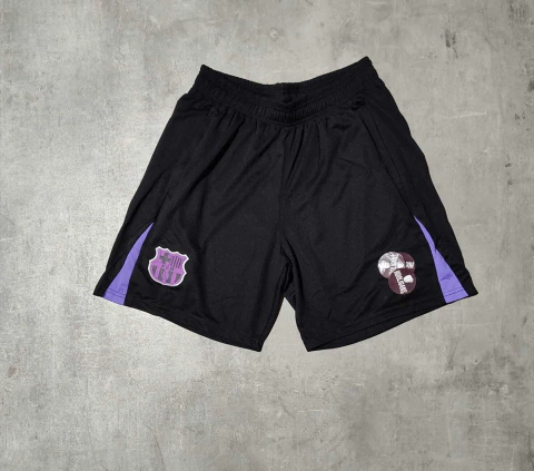 Short Barcelona negro con violeta premium