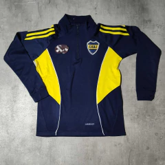 Buzo Boca medio cierre azul oscuro sin publicidad 2026