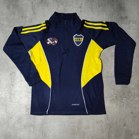 Buzo Boca medio cierre azul oscuro sin publicidad 2026