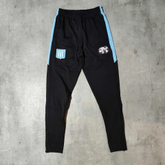 Pantalon Racing negro franja celeste