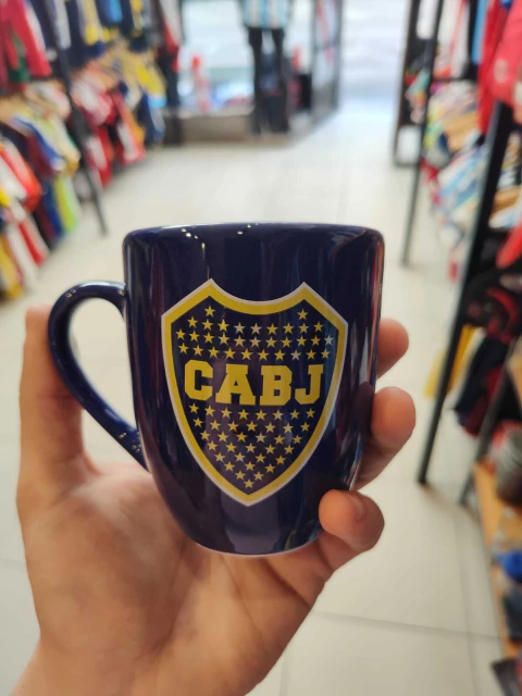 Taza Boca azul ceramica
