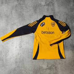 Buzo Boca medio cierre Betsson amarillo y gris en internet