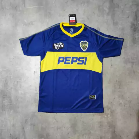 Camiseta Boca Pepsi titular azul retro Tevez