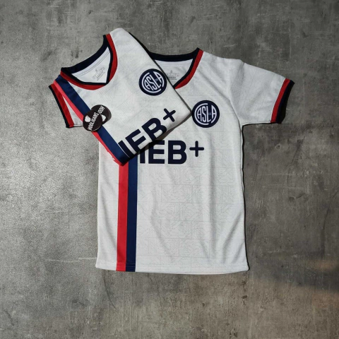 Camiseta San Lorenzo suplente blanca niño