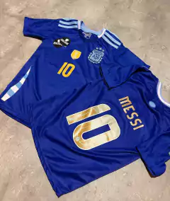 Camiseta AFA Seleccion copa america suplente azul Messi niño en internet