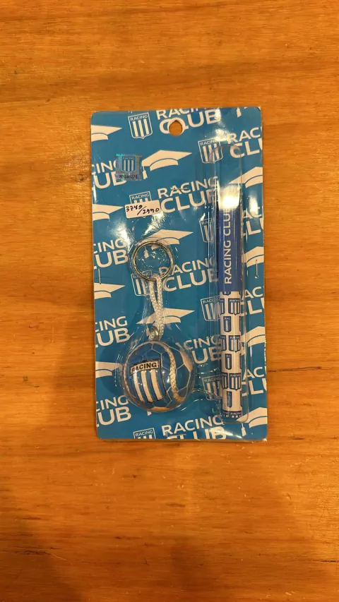 Set llavero y boligrafo Racing