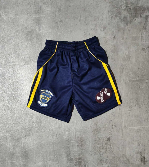 Short Boca niño titular azul oscuro 2026