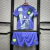Camisa-Infantil-Manchester-United-2024-2025-Oficial-conjunto-camiseta-shorts-Azul-M-camiseta-original-Adidas-Antony-MU-premier-league-blue-champions-League-futebol