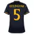 Camisa-Oficial-Real-Madrid-2023-2024-Bellingham-número-5-original-Casa-da-champions-Camiseta-Futebol-La-Liga-Vini-JR-Kross-Modric-Mbappe-9-shirts-soccer-importação-tailandesa-adidas-Emirates-Ronaldo-CR7-preta-black-azul-rodrygo