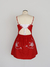 vestido vermelho com bordados - P ao M na internet