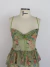 vestido verde estampado - P/M - comprar online