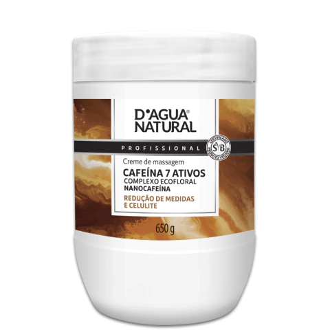 Creme De Massagem Cafeína 7 ativos 650g - D'água Natural