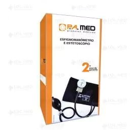 Aparelho de pressão fecho de velcro c/ estetoscópio