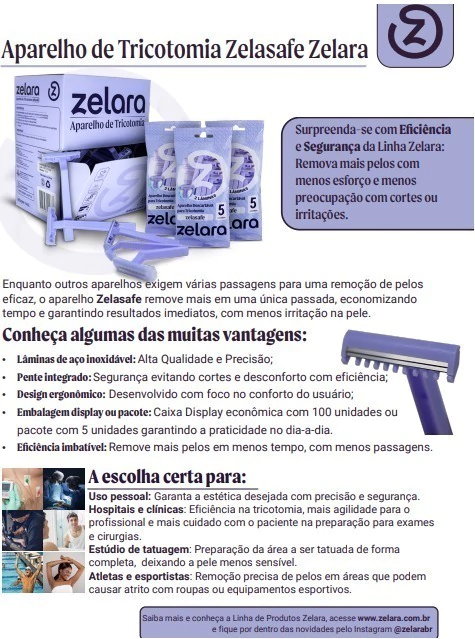 Aparelho de Barbear 2L. Zelacare c/5