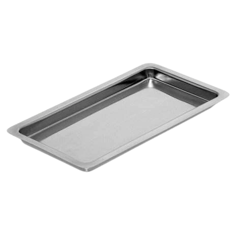 Bandeja de Aço Inox sem tampa 22x17x1,5cm