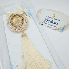 Bendición Lujo Virgen Bordada Oro c/borla / Pedido mínimo 12 pz jo - comprar en línea
