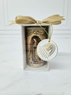 Cirio mini c/ Repujado Virgen de Guadalupe | Pedido mínimo 12 pz en internet