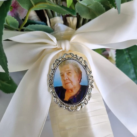 Broche Relicario para Ramo c/ Foto Personalizada - comprar en línea