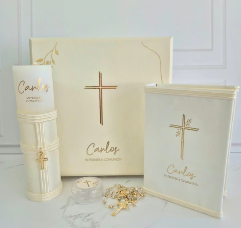 Kit Primera Comunión Lujo Cruz Foil mod. KC009-C - comprar en línea