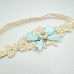 Liguero Novia con detalle en azul mod. LN008