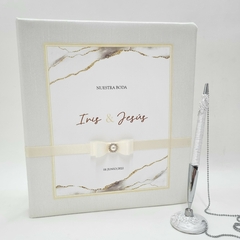 Álbum de Firmas y Fotos con Pluma ''Nuestra Boda''