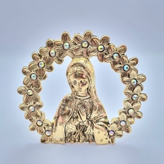Medallón Virgen baño de oro MEDIO CUERPO - comprar en línea
