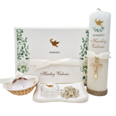 Kit Bautizo Lujo Neutro mod. KB005-N Personalizado - comprar en línea