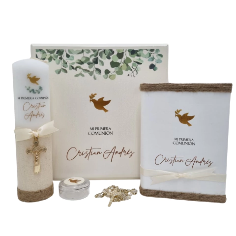 Kit Primera Comunión Lujo Neutro mod. KC005-N Personalizado - comprar en línea