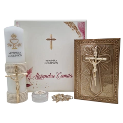 Kit Primera Comunión Lujo Rosa mod. KC004-R Personalizado - comprar en línea
