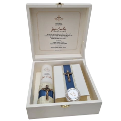 Kit Primera Comunión Lujo Azul mod. KC002-A Personalizado en internet