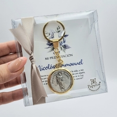 Llavero San Judas/Virgen marco Biselado dorado | Pedido mínimo 12 pz en internet
